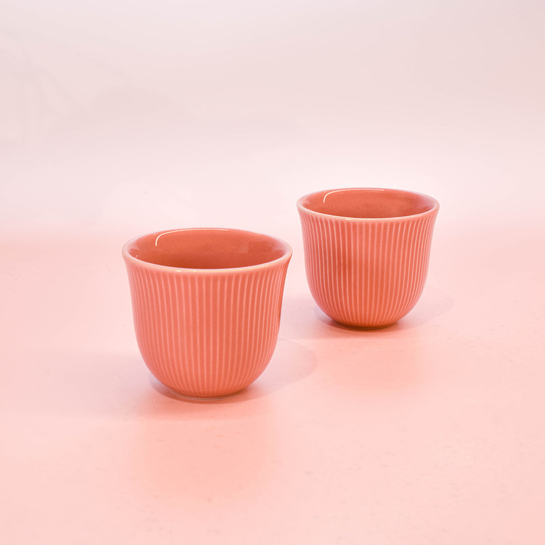 Loveramics 壓紋品茶杯 (深粉紅色)
