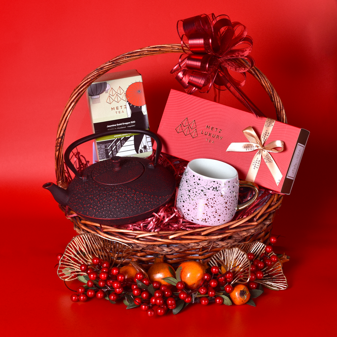 【加拿大有機茶曲奇茶具禮物籃】CNY Tea & Cookies Hamper