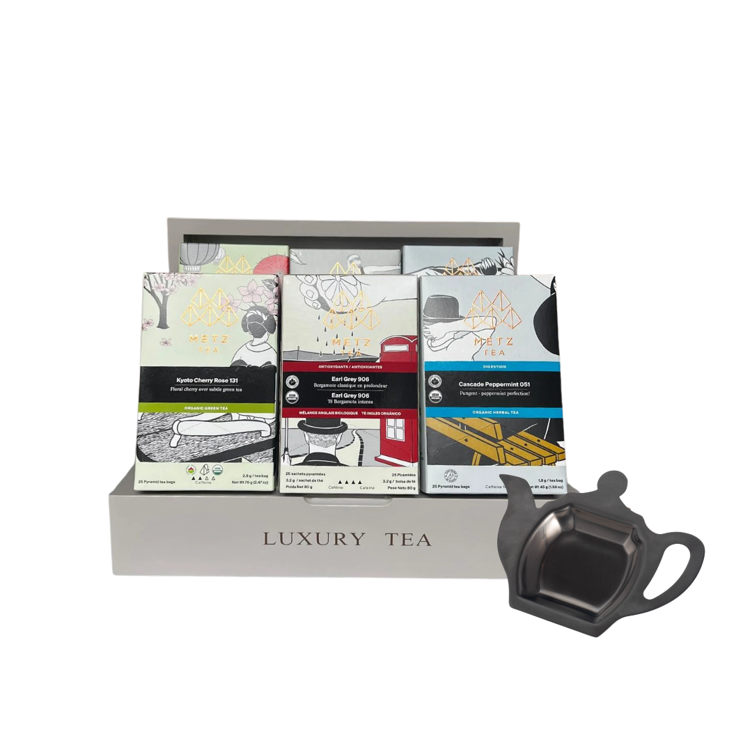 METZ Deluxe 6-Slot Tea Hamper Gift Box Set