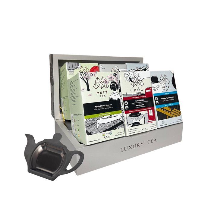 METZ Deluxe 6-Slot Tea Hamper Gift Box Set