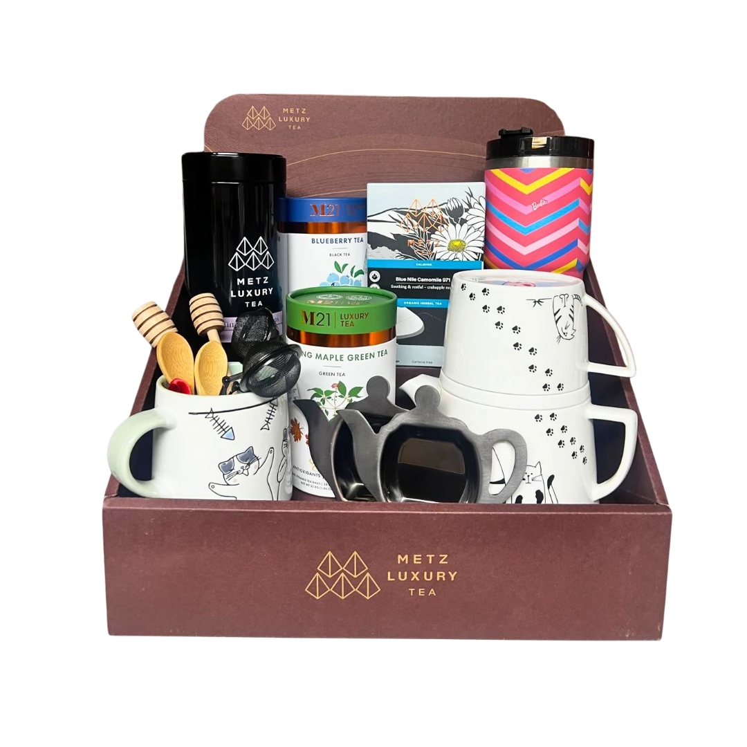 Funny Cat Teapot-in-one Hamper Gift Box Set