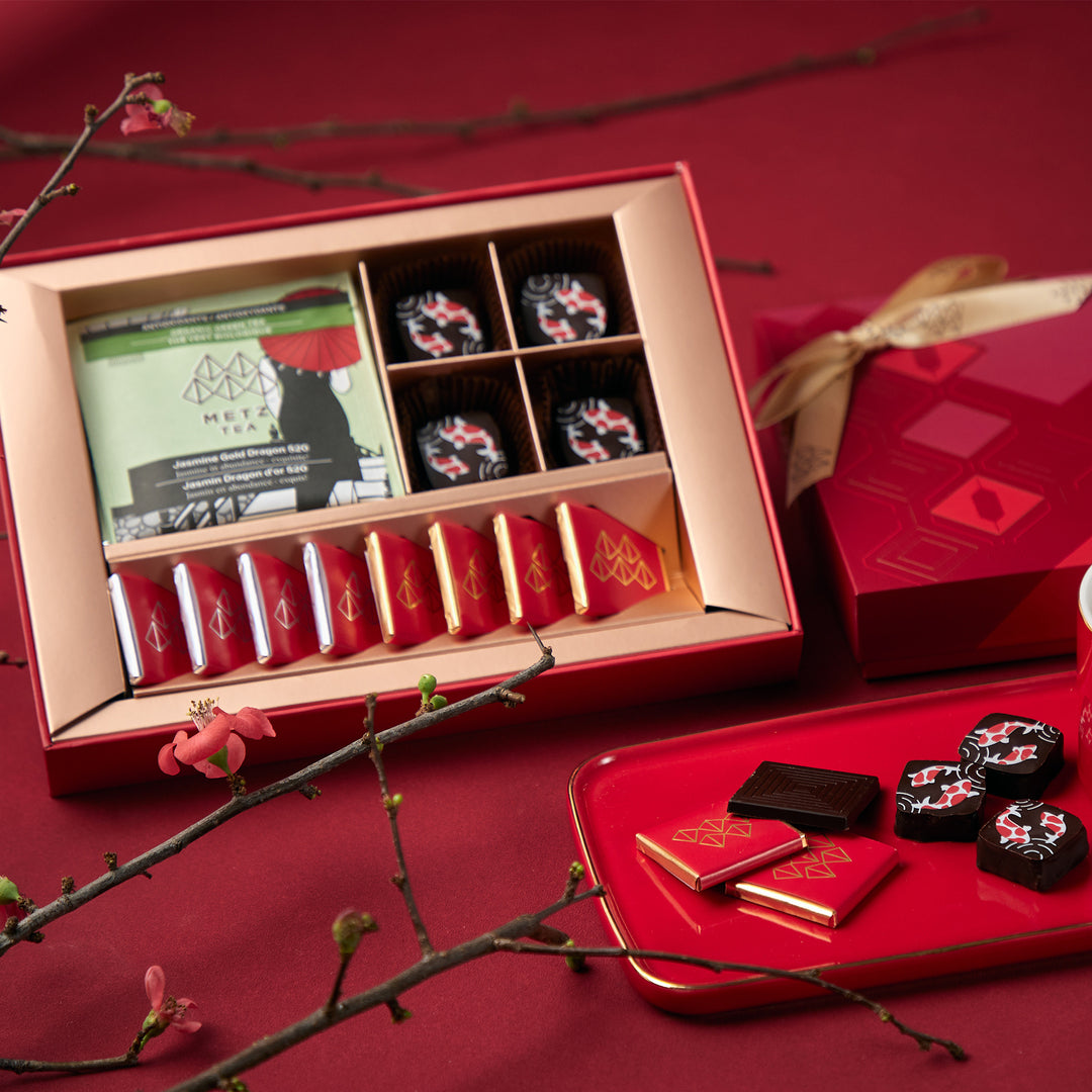 【新春限定】 金龍茉莉花茶 X 朱古力禮盒 | Chinese New Year ‘Sweet Jasmine’ Tea Chocolate Set