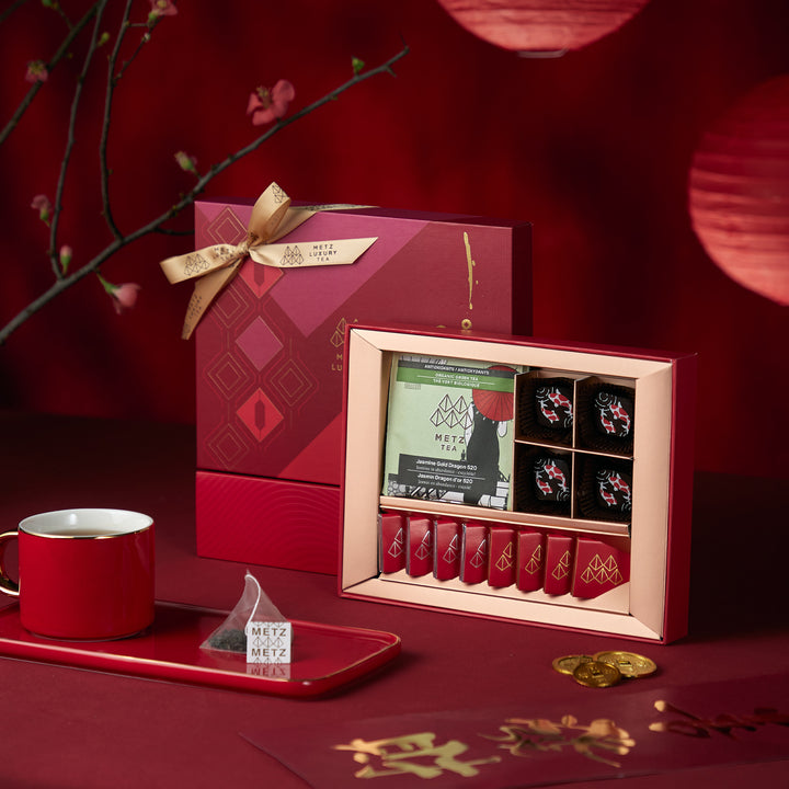 【新春限定】 金龍茉莉花茶 X 朱古力禮盒 | Chinese New Year ‘Sweet Jasmine’ Tea Chocolate Set